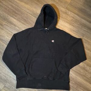 Champion Men's Black Reverse Weave Hoodie